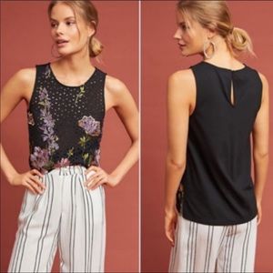 Anthropologie Meadow Rue Harriet Embroidered Top